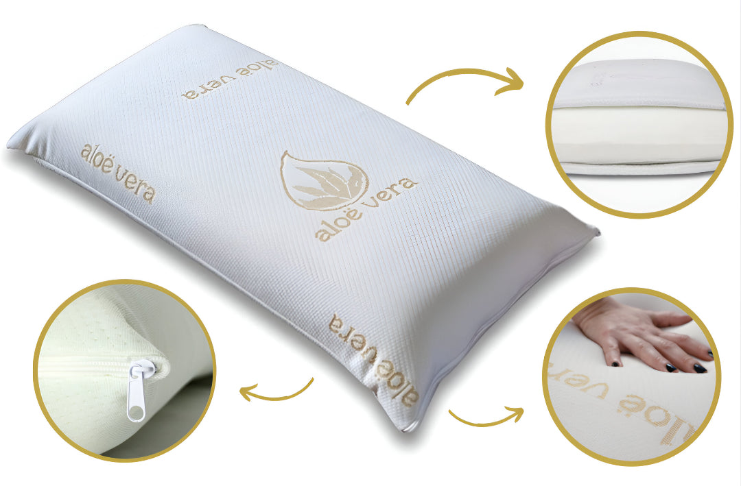 Almohada 100% Viscoelástica | Soporte Ergonómico y Confort Premium