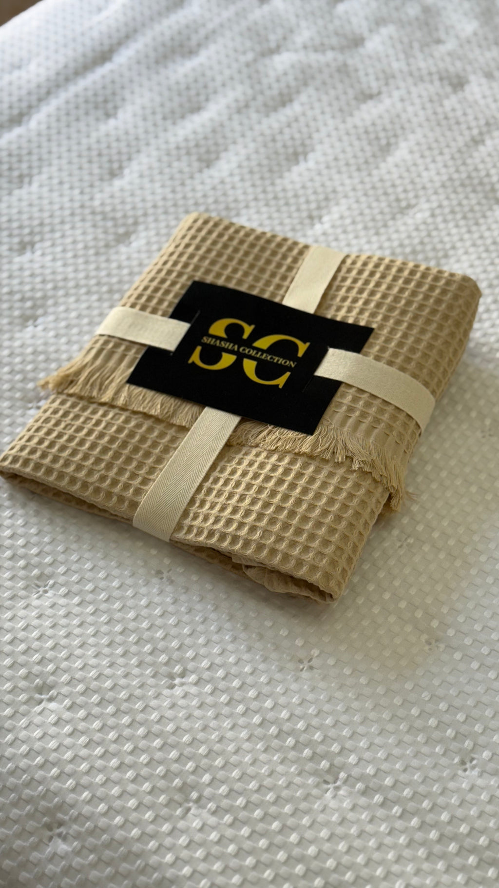 Plaid Decorativo de Cama en Crochet 100% Algodón | Diseño Premium y Elegante