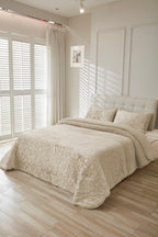 Edredón Sherpa Modelo LAURÉL — Elegancia Natural en Relieve