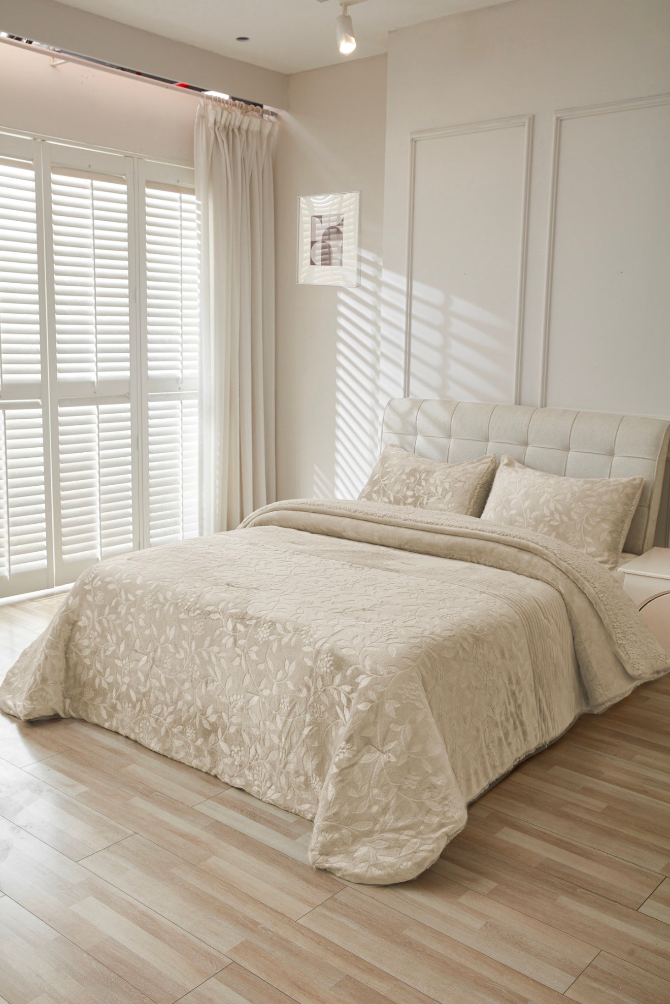 Edredón Sherpa Modelo LAURÉL — Elegancia Natural en Relieve