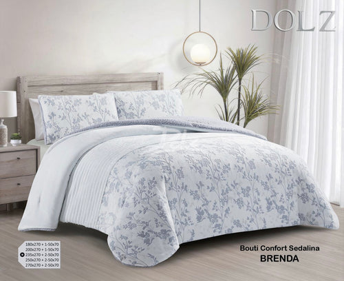 Edredón Sherpa Modelo Brenda | Sedalina Extra Suave + Diseño Floral en Relieve