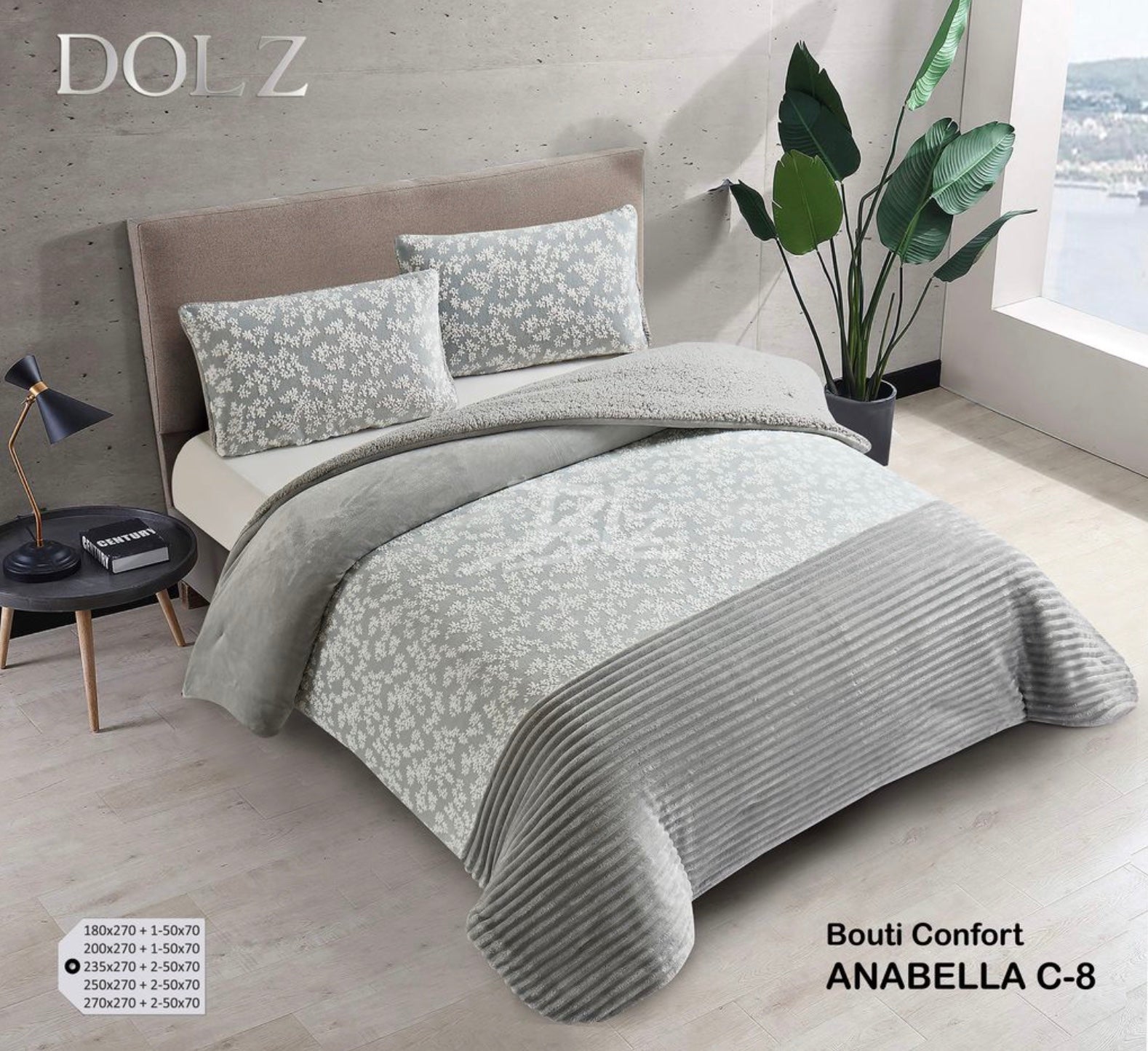 Edredón Sherpa Modelo Anabella | Confort Térmico y Estilo Floral en Dos Tonos
