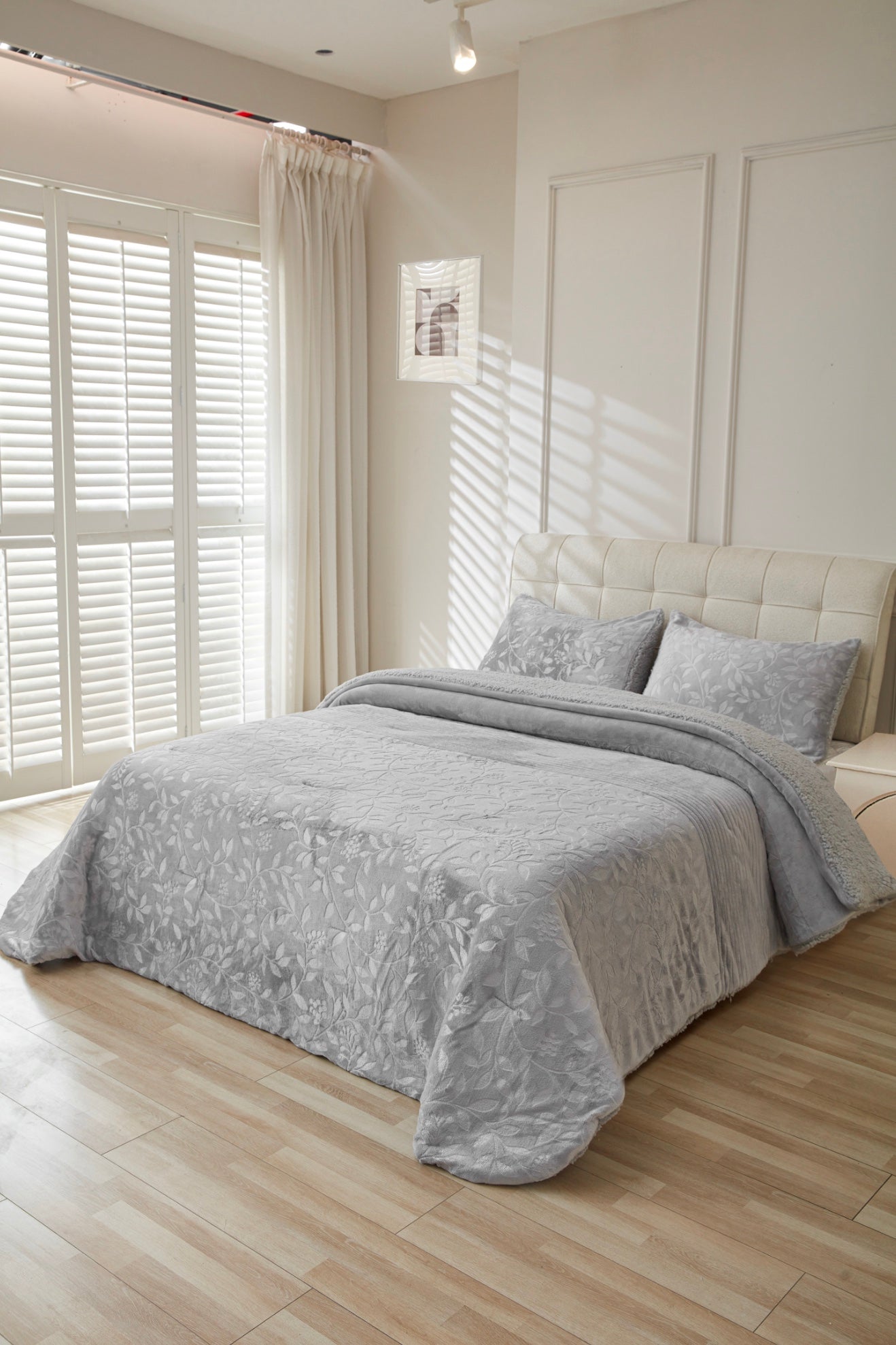 Edredón Sherpa Modelo LAURÉL — Elegancia Natural en Relieve